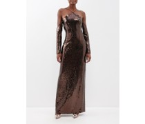 Moonstruck Halterneck Sequinned Gown