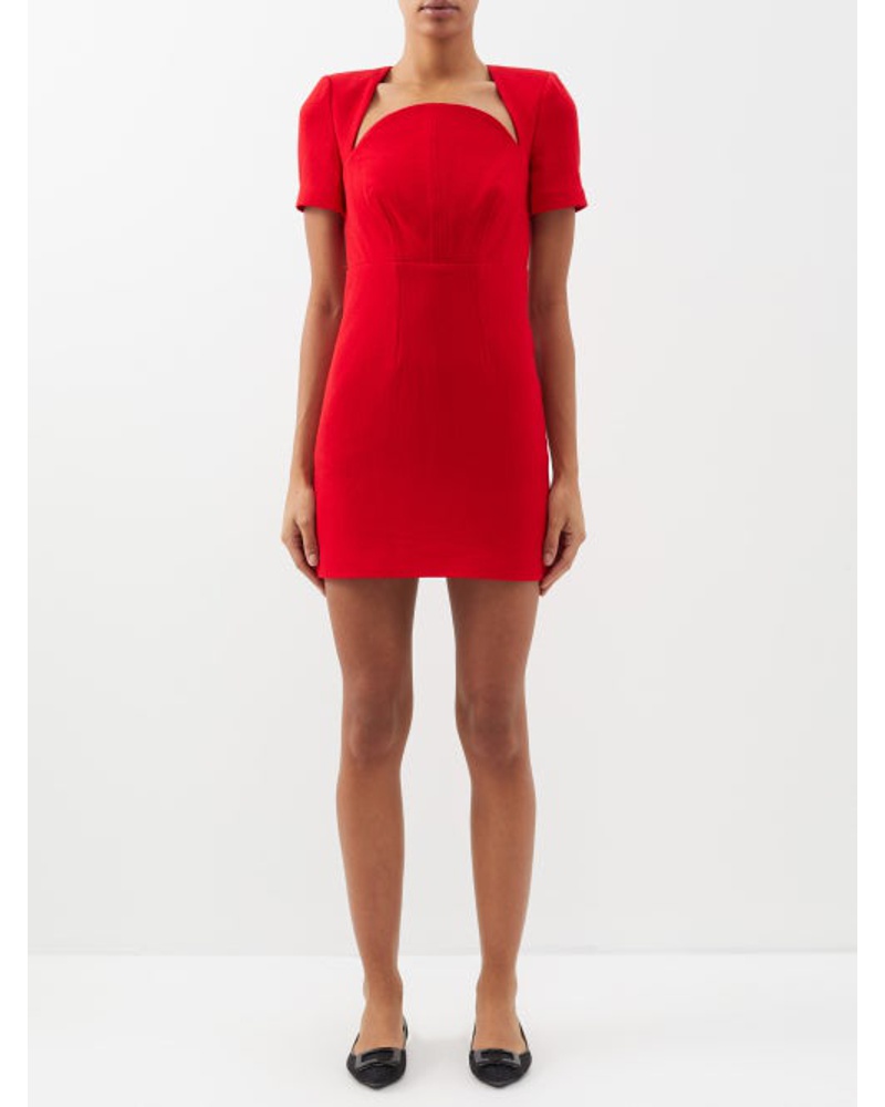 Roland Mouret Damen Moon Wool-crepe Mini Dress