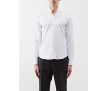 Open-collar Cotton-poplin Shirt