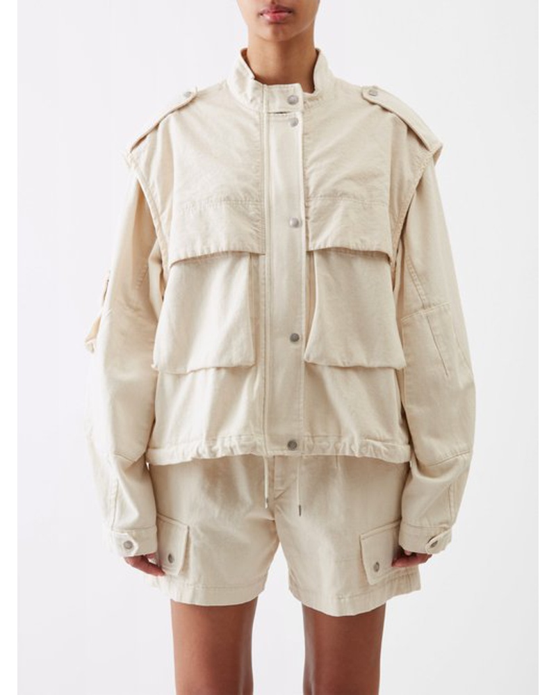 Isabel Marant Damen Edine Detachable-sleeve Cotton-canvas Jacket
