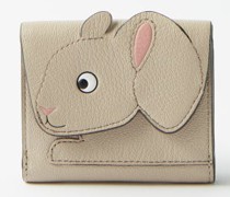 Rabbit Grained-leather Tri-fold Wallet