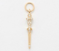Dagger Diamond & 14kt Gold Charm