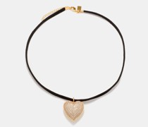 Queen Of Hearts Crystal & 18kt Gold-plated Choker