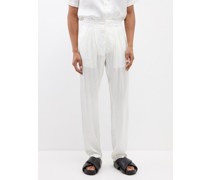 Conrad Pleated Satin Trousers