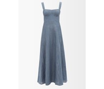 Azzurra Seveny's Striped-linen Maxi Dress