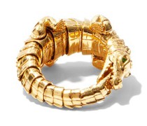 Alligator Wrap Tsavourite & 18kt Gold Ring