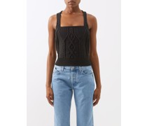 Sofia Cable-knit Cotton-blend Tank Top