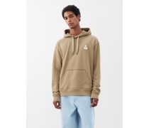 Matte Logo-print Cotton-blend Hoodie