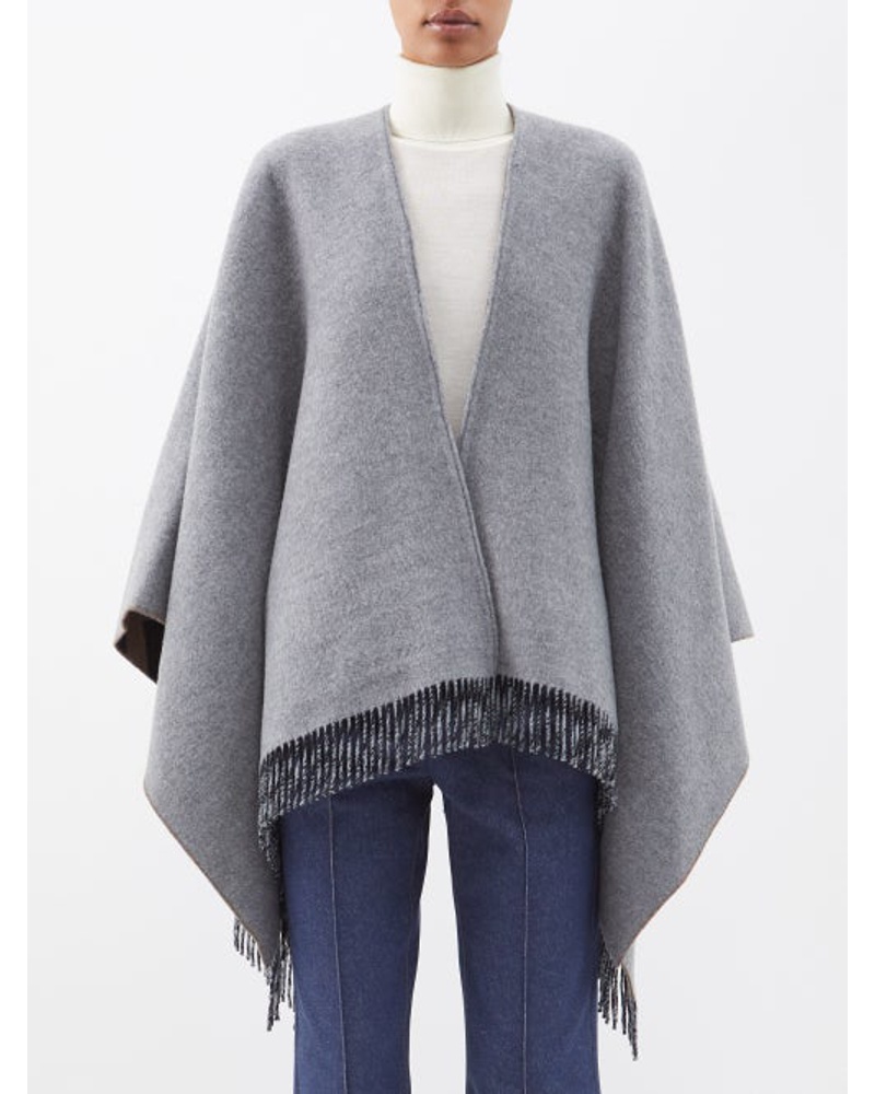Fendi Damen Reversible Ff-jacquard Wool-blend Shawl