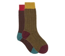Pack Of Two Thornham Ribbed Socks