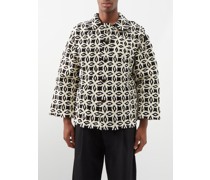 Bill Geometric-intarsia Organic-cotton Jacket