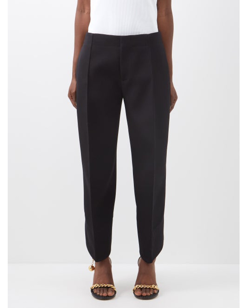 Bottega Veneta Damen Banana Pleated Wool Trousers