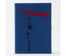 Joan Miró Bleu Ii Embroidered Book Clutch Bag