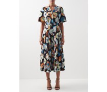 Abstract-print Cotton Shirt Dress