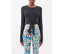 Lucy Tie-waist Hemp-blend Top