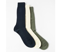 Pack Of Three Sea Island Cotton-jersey Socks