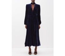 V-neck Velvet Dress