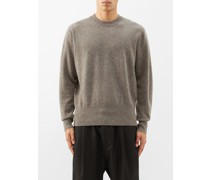 Dropped-shoulder Ribbed-merino Sweater