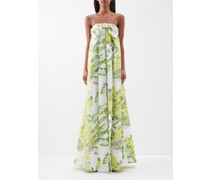 Robe de soirée en taffetas à imprimé floral Janie