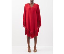 Gloria Fringed Crepe Kaftan Dress