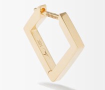 2 Carat Knife Edge 18kt Gold Single Hoop Earring