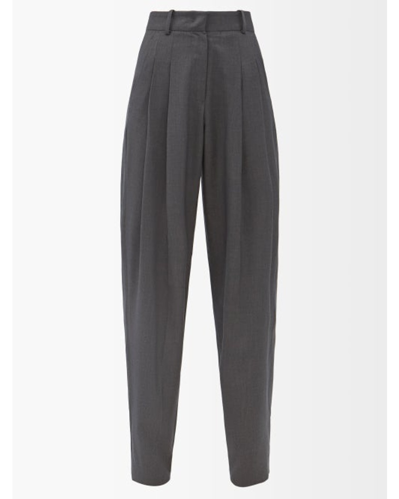 FRANKIE Shop Damen Gelso Pleated Tencel-blend Trousers