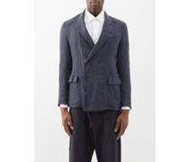 Giacca Double-breasted Linen Blazer