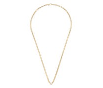 Diamond & 14kt Gold Curb-chain Necklace