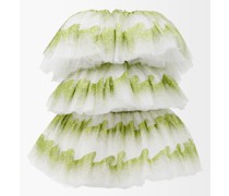 Ruched Tulle Mini Dress