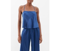 Tayla Silk-blend Satin Pyjama Top