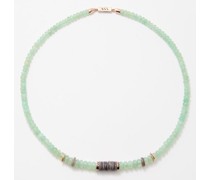 Chrysoprase, Shell & 18kt Rose-gold Necklace