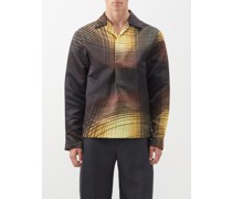 Cena Oversized-check Satin Shirt