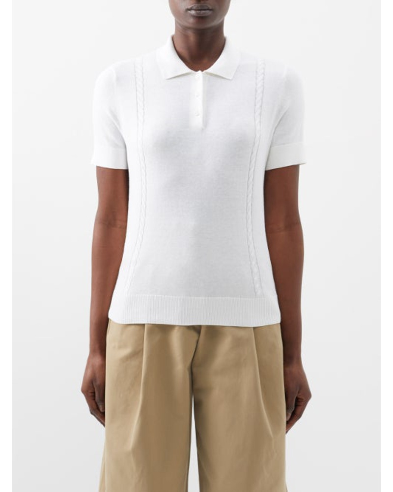 A.P.C. Damen Sibylle Cotton-blend Polo Shirt