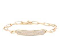 Og Id Diamond & 18kt Gold Nameplate Bracelet