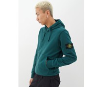 Sweat-shirt à capuche en jersey de coton à logo
