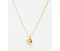 Aegis Trilogy 14kt Gold-vermeil Necklace