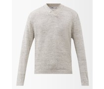 Hurler V-neck Linen Sweater