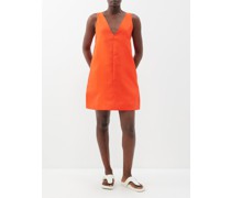Penny V-neck Taffeta Midi Dress