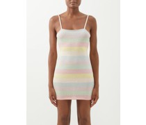 Lessie Pastel-stripe Knit Mini Dress