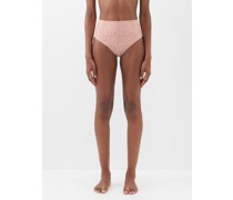 The High Waist Recycled-nylon Blend Bikini Briefs