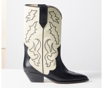 Duerto Leather And Suede Cowboy Boots