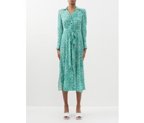 Petra Leopard-print Silk Midi Dress
