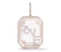 Love Diamond, Crystal & 14kt Gold Charm