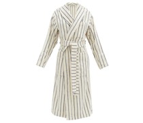Striped Cotton-terry Bathrobe