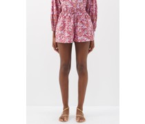 Kiki Nazar Phebe Block-printed Cotton Shorts