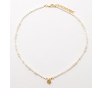 Link Up Pearl & 14kt Gold-vermeil Necklace