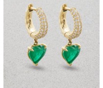 Charmed Yana Emerald, Diamond & 18kt Gold Earrings