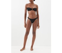 Gloria Metallic Crinkle-knit Bikini