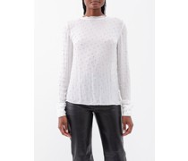 Lidor Crystal-embellished Chiffon Top