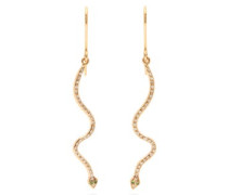 Lucky Snake Diamond & 18kt Rose-gold Earrings